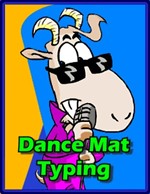 Dance mat typing logo